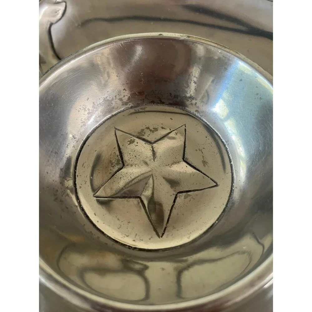 Rare Vintage Arthur Court Texas Longhorns and Star Chip & Dip Platter